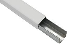 Кабель-канал металлический оцинкованный 25х20 с крышкой белого цвета картинка